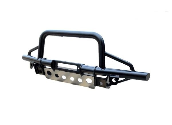 Black Tubular Winch Bumper with A Bar: HA0500A. Land Rover Parts for Defender. Good Quality EAC