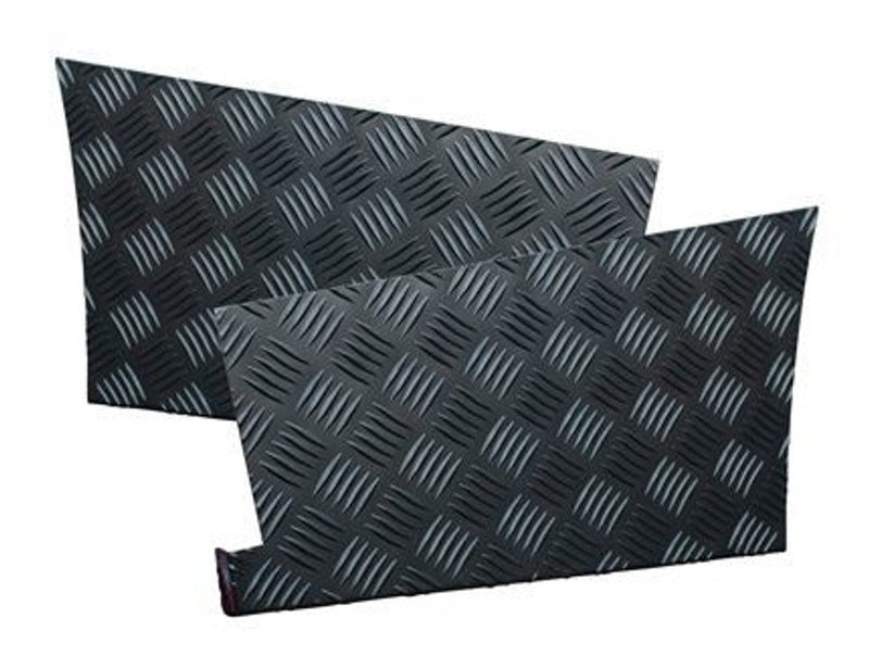 Rear Wing Corner Chequer Plate 2mm Black: HA133B2. Land Rover Parts for Defender. Good Quality EAC