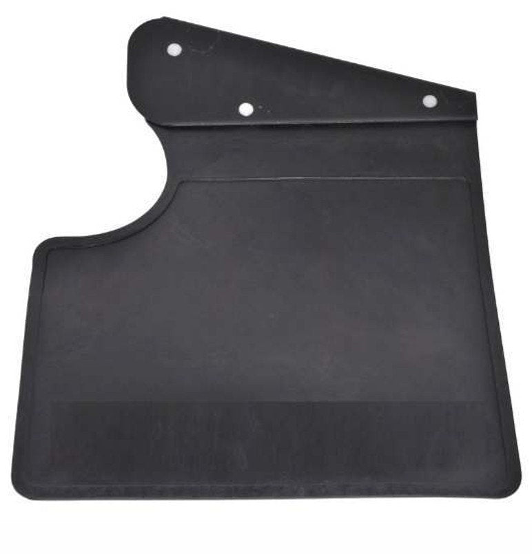 Rear Left Mudflap with Bracket 90" from: LR055340E. Land Rover Parts for Defender. Reproduction EAC