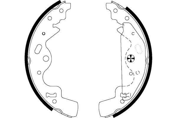 Brake Shoes Rear 02 Mintex: SFS000030M. Land Rover Parts for Freelander. Top Quality Mintex