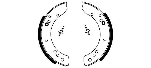 Brake Shoes 109"/110": STC2797M. Land Rover Parts for Defender, Series. Top Quality Mintex