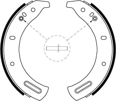 Brake Shoes with 11" Drums: STC3944T. Land Rover Parts for Series. Top Quality TRW