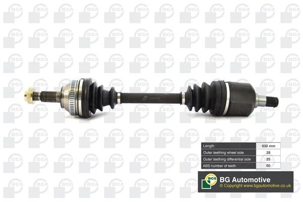 Drive Shaft Front Left: TDB104990B. Land Rover Parts for Freelander. Good Quality BGA